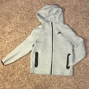 Nike Kids Light Gray Zip-Up Hoodie